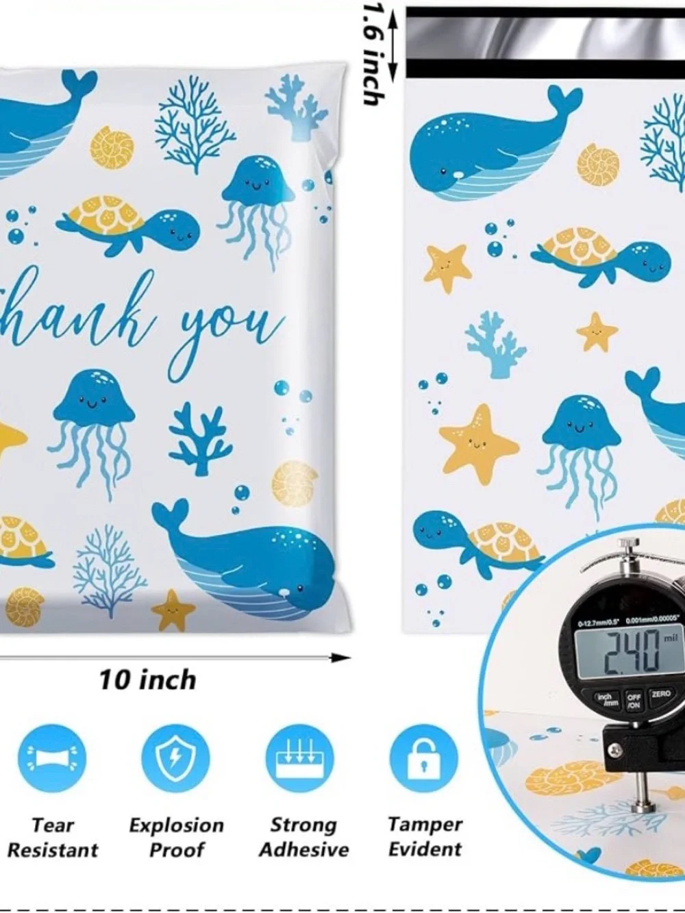 10x13 Polymailers ocean vibes